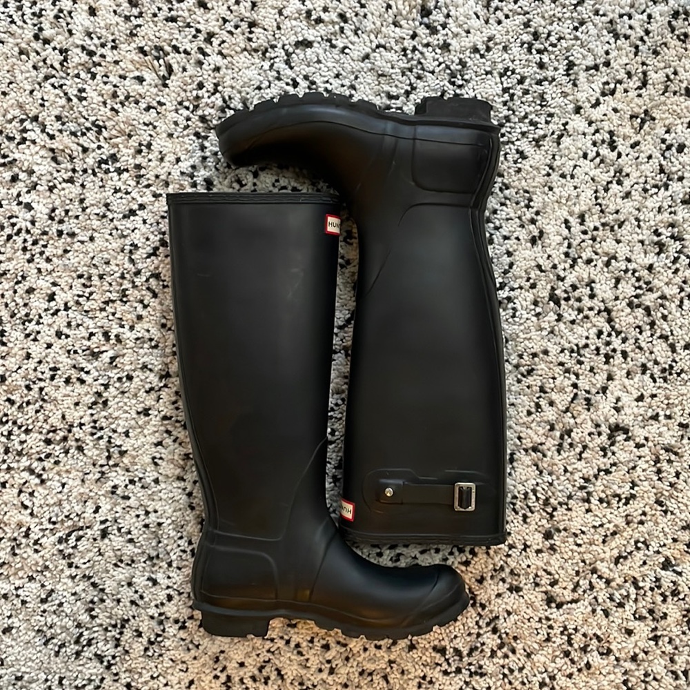 Black Tall Hunter Boots